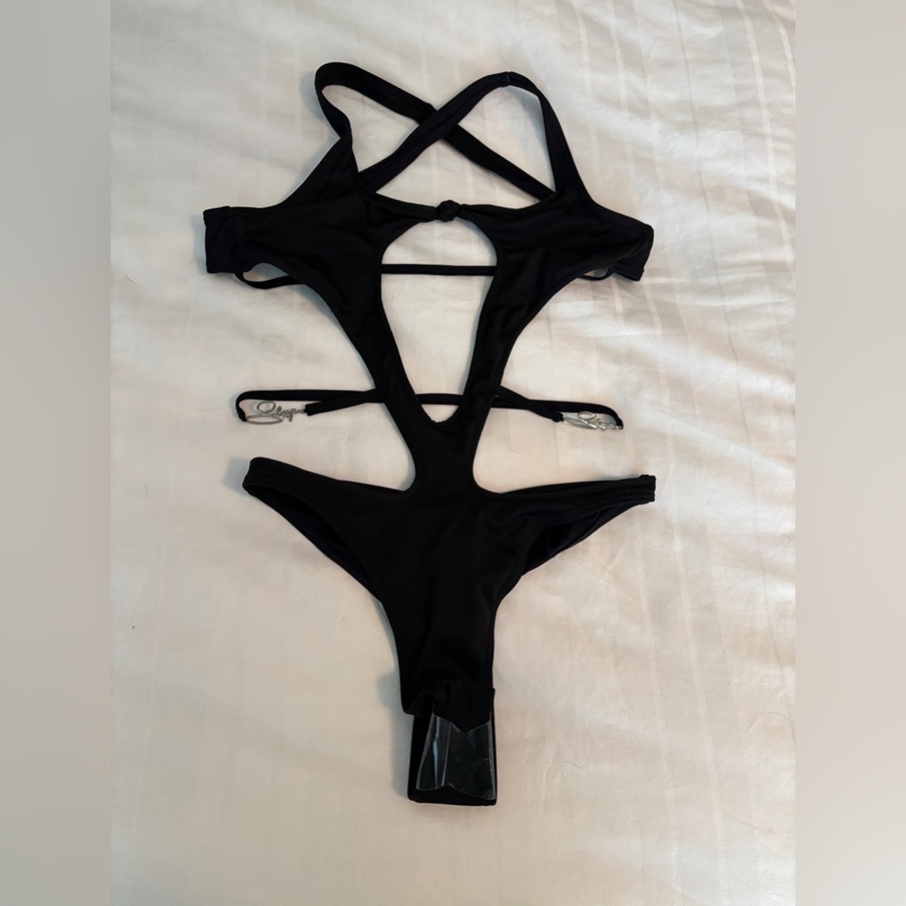 Black Strappy Swimsuit